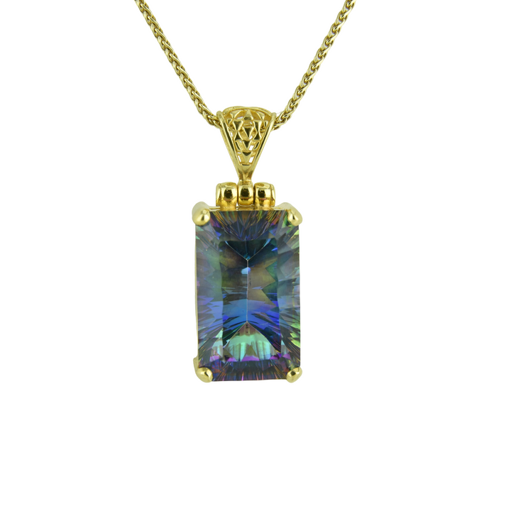 Rainbow Mystic Quartz Pendant
