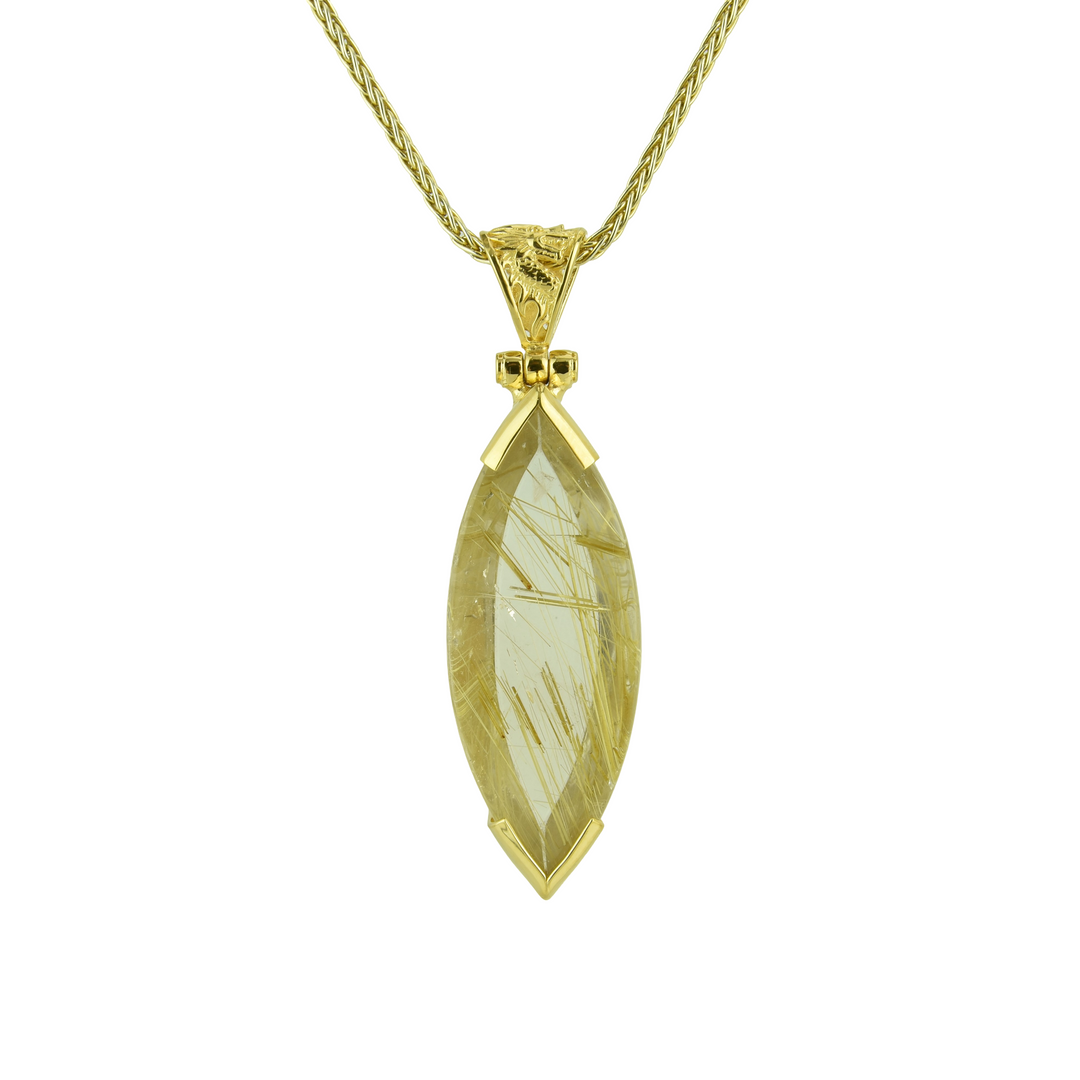Golden Rutilated Quartz Pendant