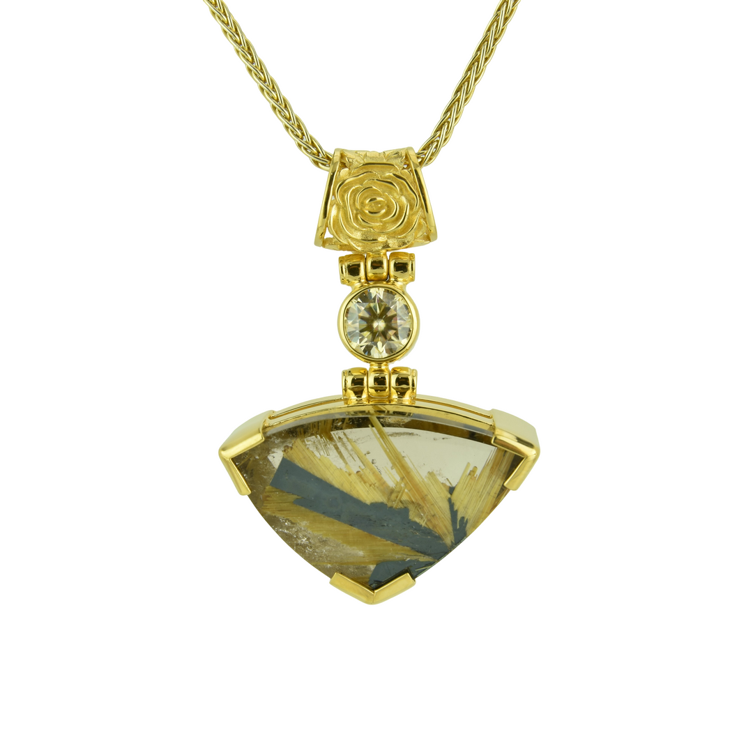 Golden Rutilated Quartz Pendant