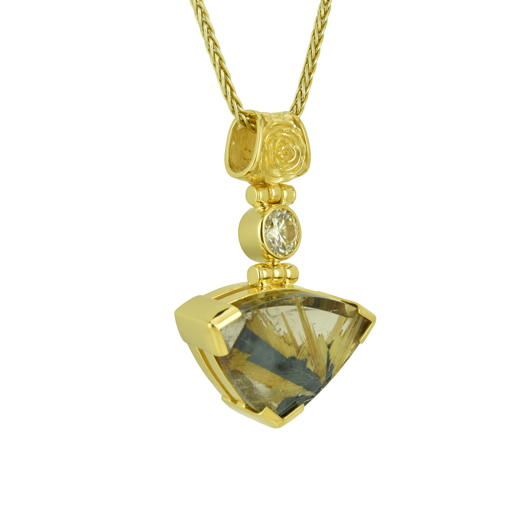 Golden Rutilated Quartz Pendant