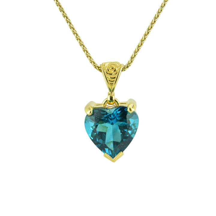 Blue Green Obsidian Pendant