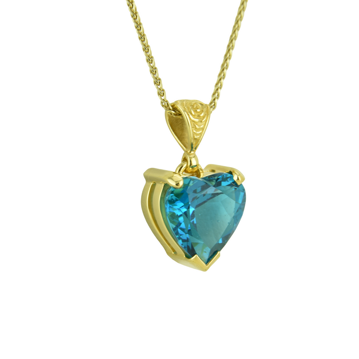 Blue Green Obsidian Pendant