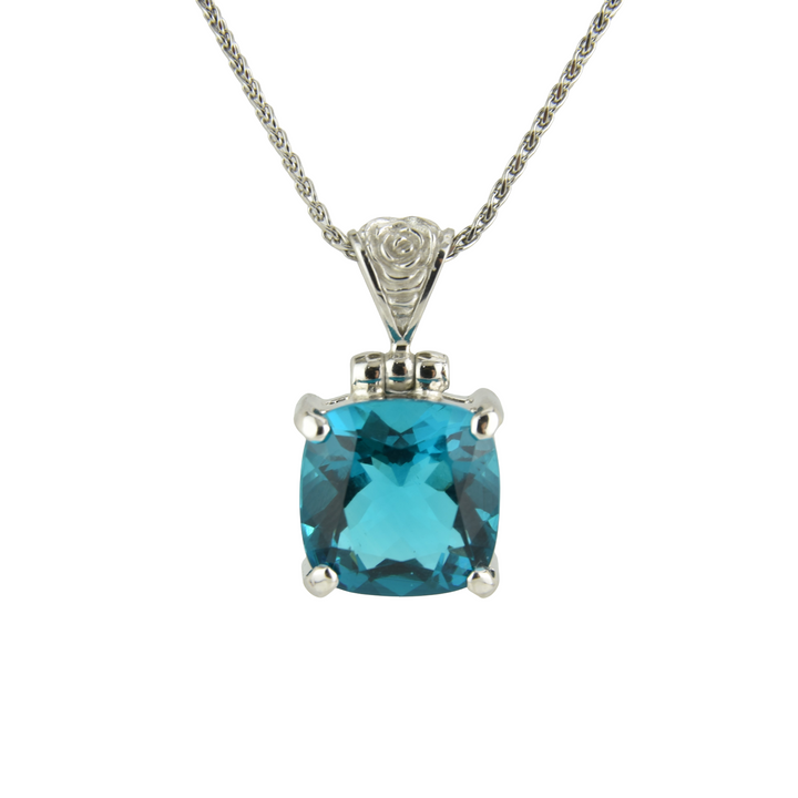 Blue Green Obsidian Pendant