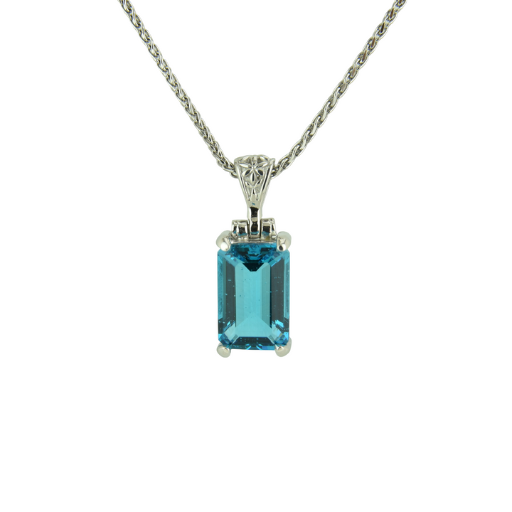 Blue Green Obsidian Pendant