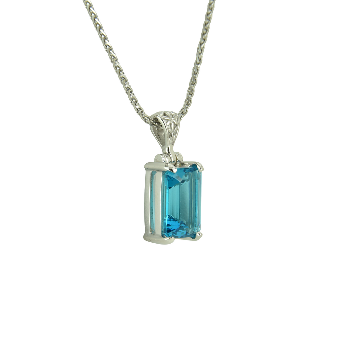 Blue Green Obsidian Pendant