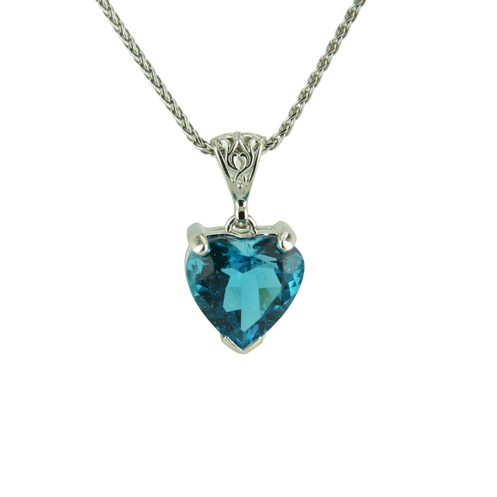 Blue Green Obsidian Pendant
