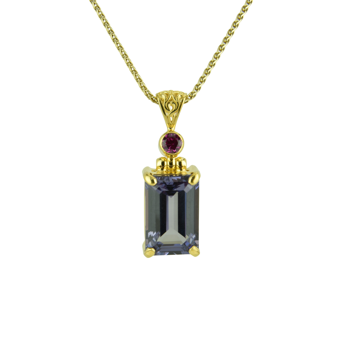 Alexandrite Effect Sapphire Pendant