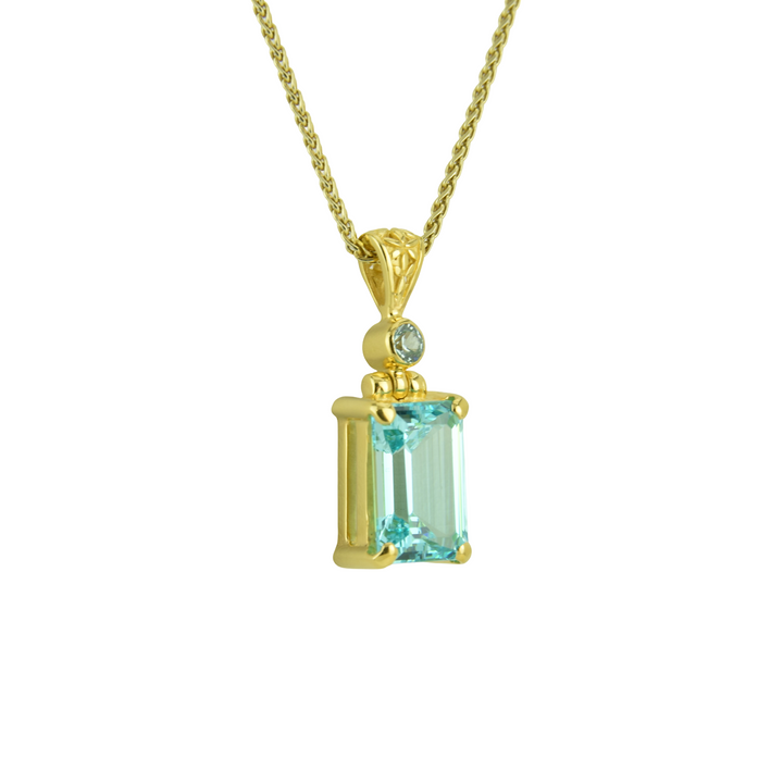 YAG Paraiba Effect Pendant