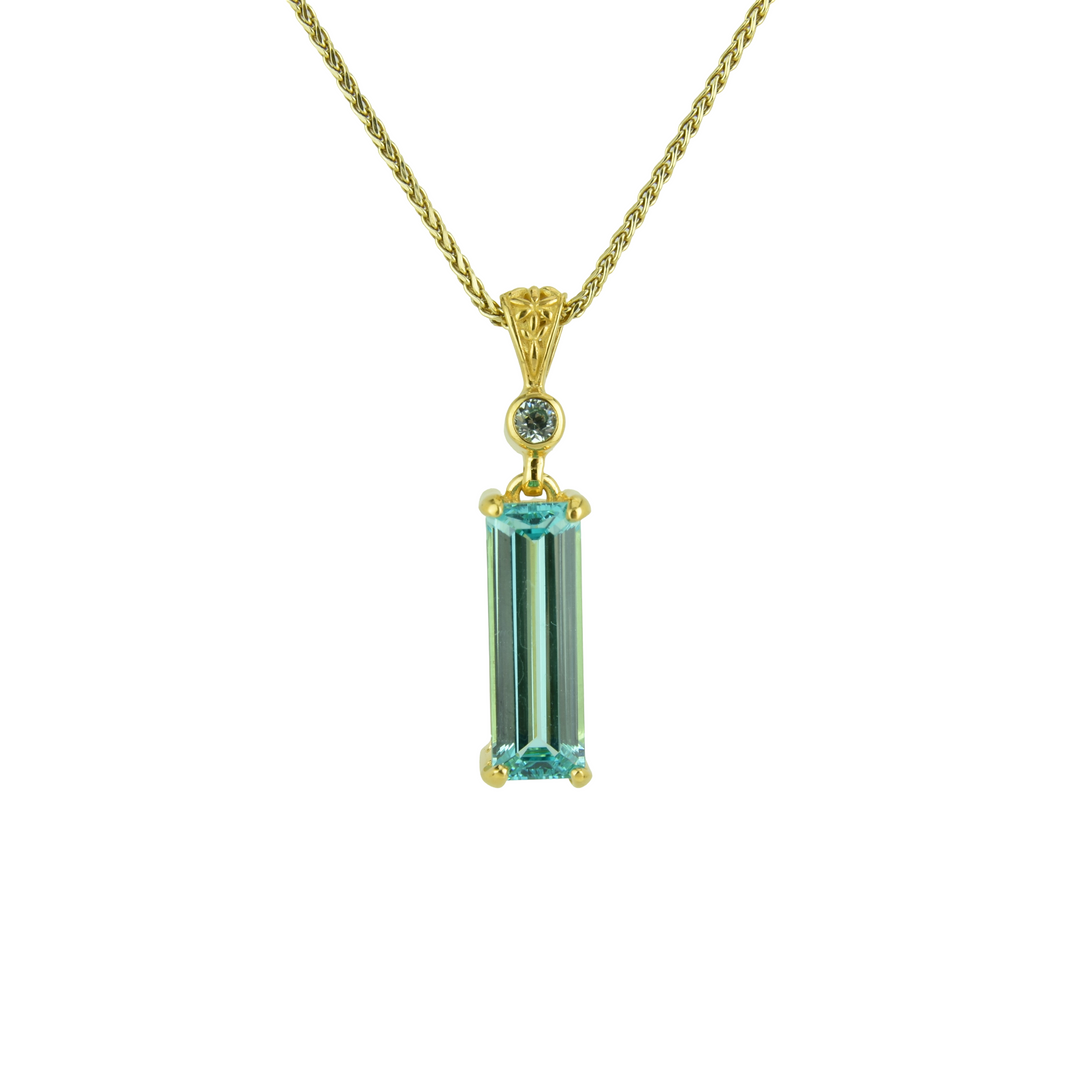 YAG Paraiba Effect Pendant