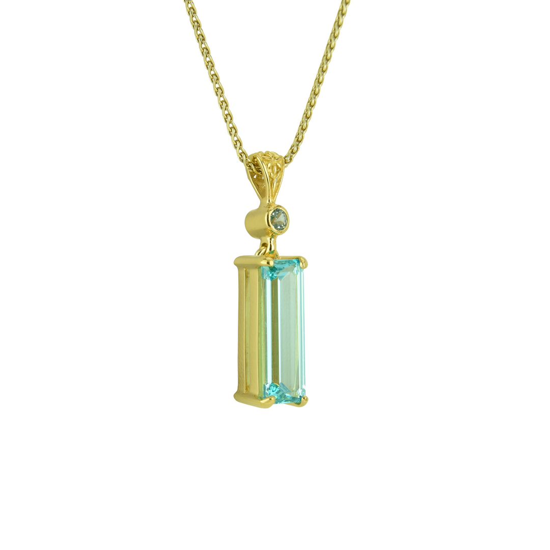YAG Paraiba Effect Pendant
