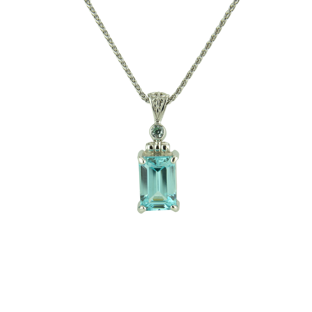 YAG Paraiba Effect Pendant