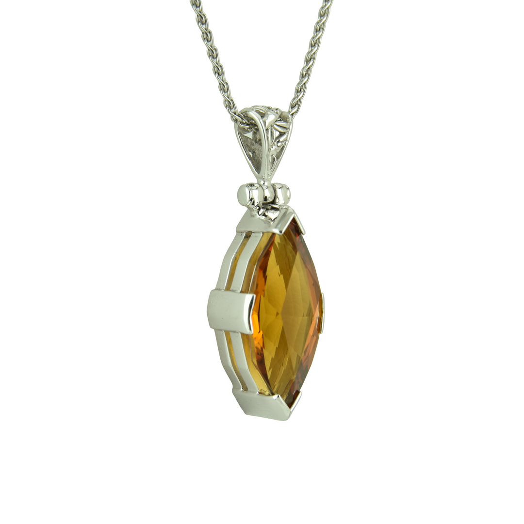 Golden Hydro Quartz Pendant