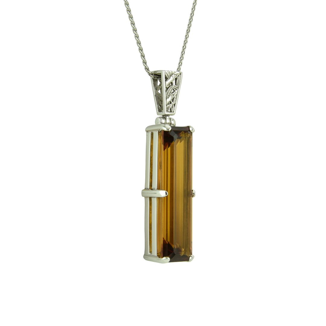 Golden Hydro Quartz Pendant