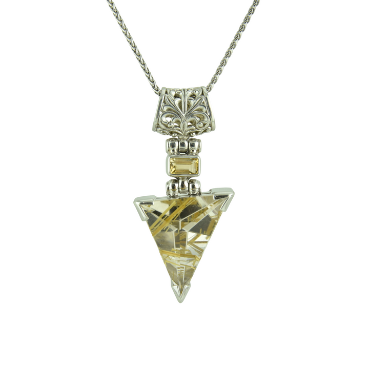 Golden Rutilated Quartz Pendant