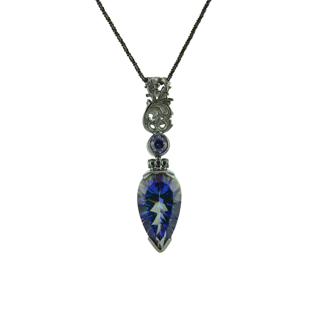 Indigo Warrior Mystic Quartz Pendant