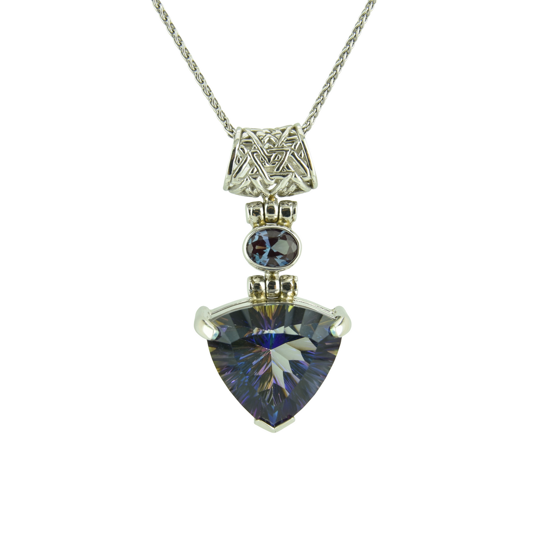 Indigo Warrior Mystic Quartz Pendant