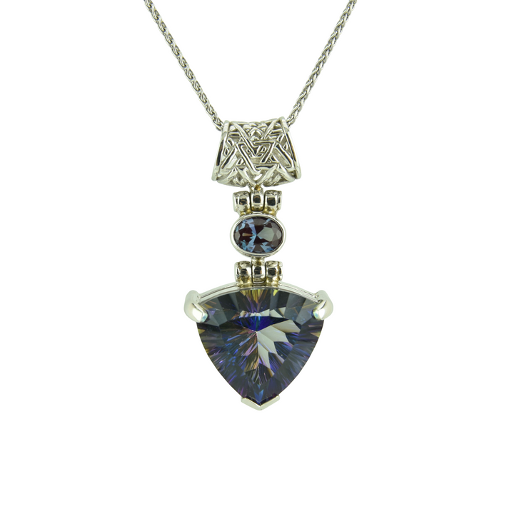 Indigo Warrior Mystic Quartz Pendant