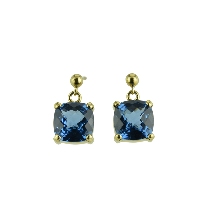 Blue Green Spinel Earrings