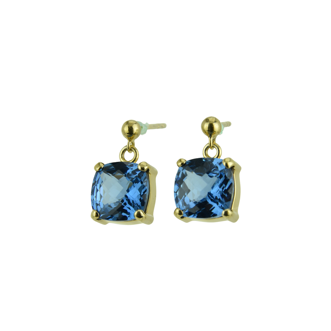 Blue Green Spinel Earrings
