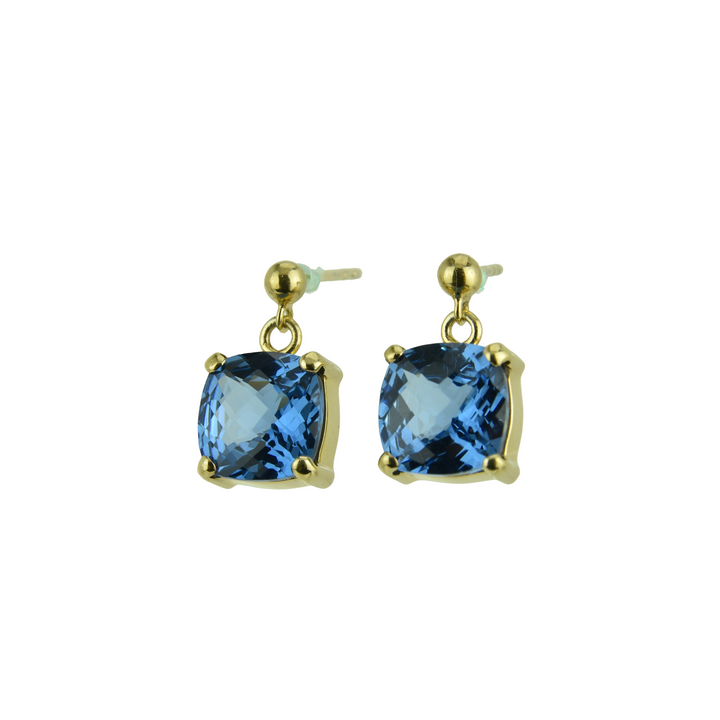 Blue Green Spinel Earrings