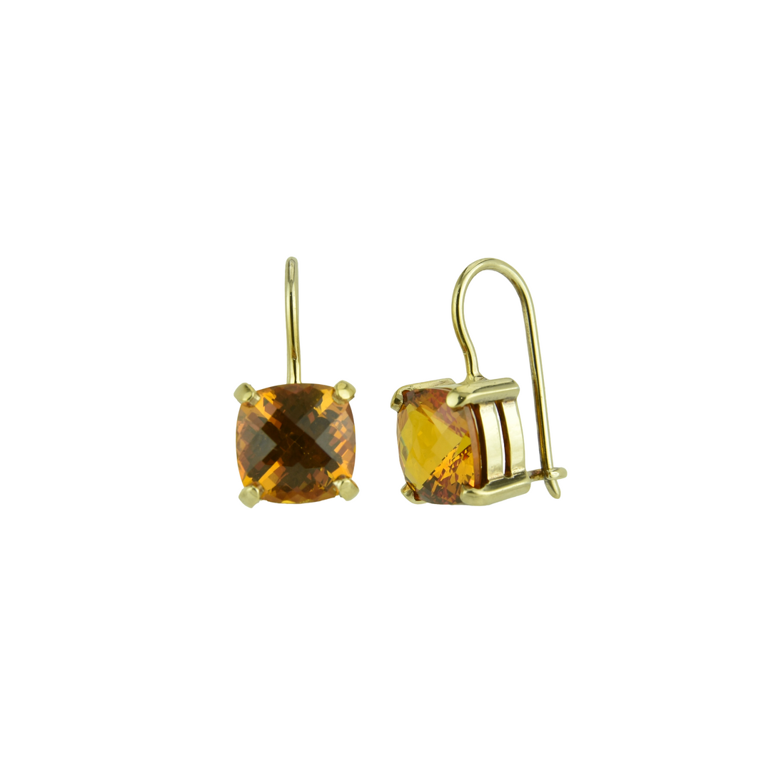 Cognac Sapphire Earrings