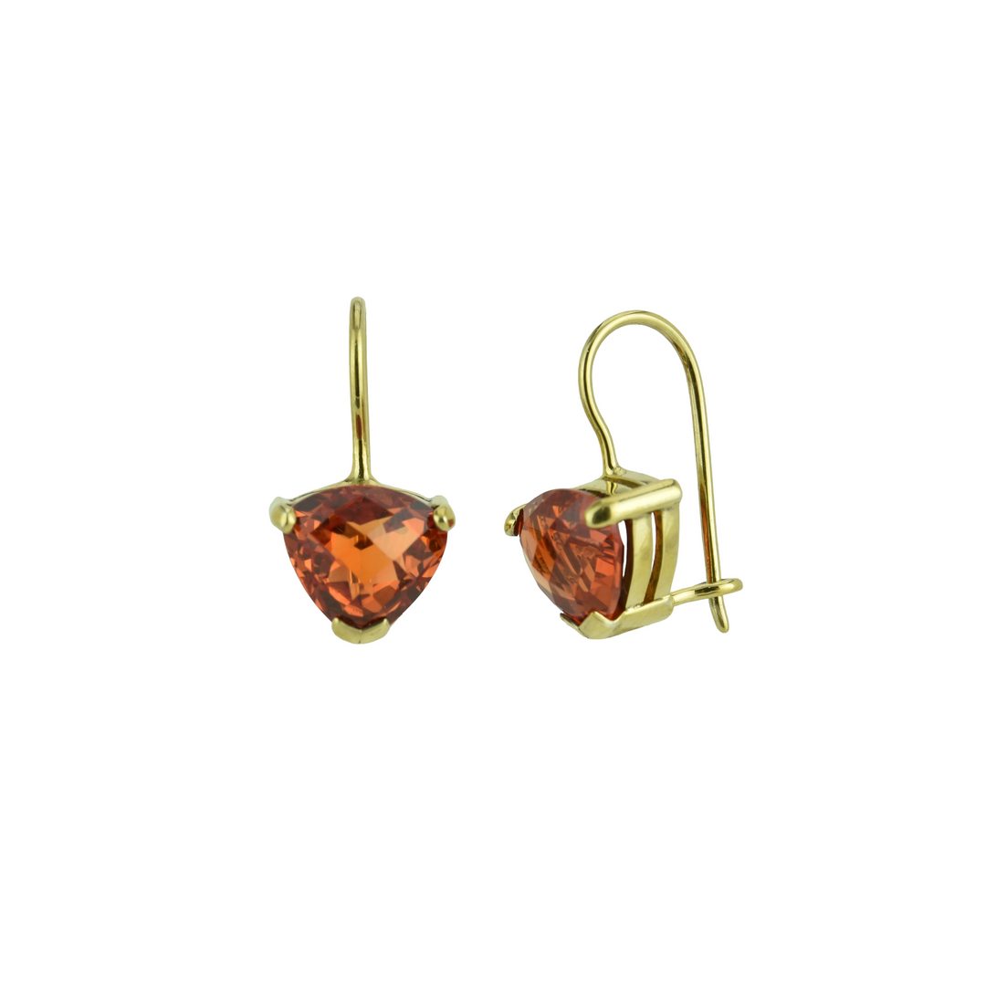 Cognac Sapphire Earrings