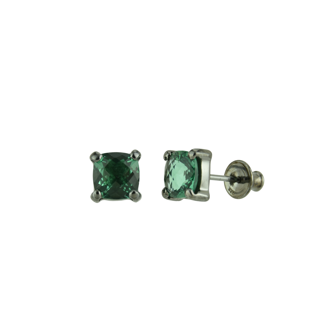 Green Hydro Quartz Earrings