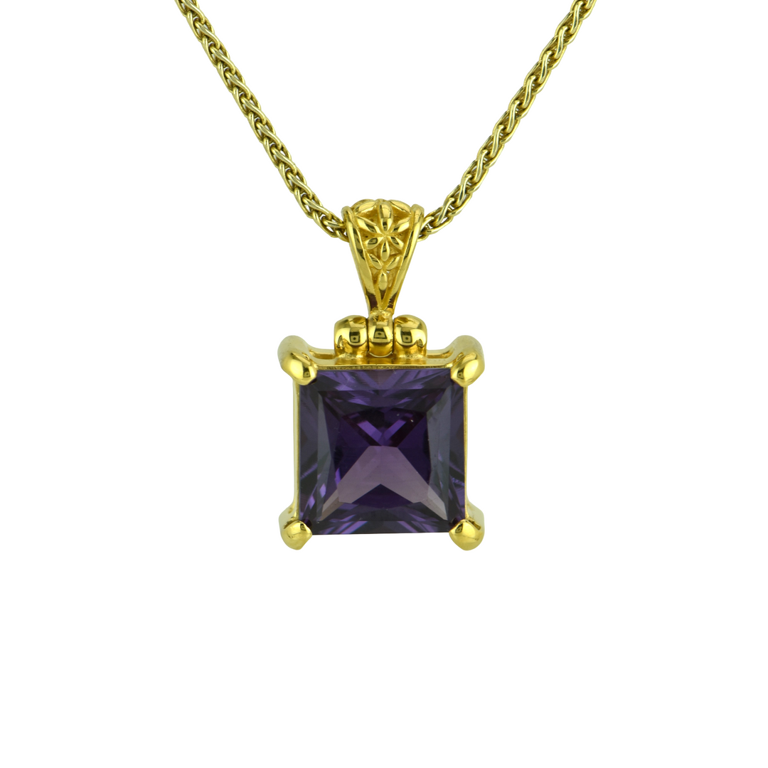 Alexandrite Effect Sapphire Pendant