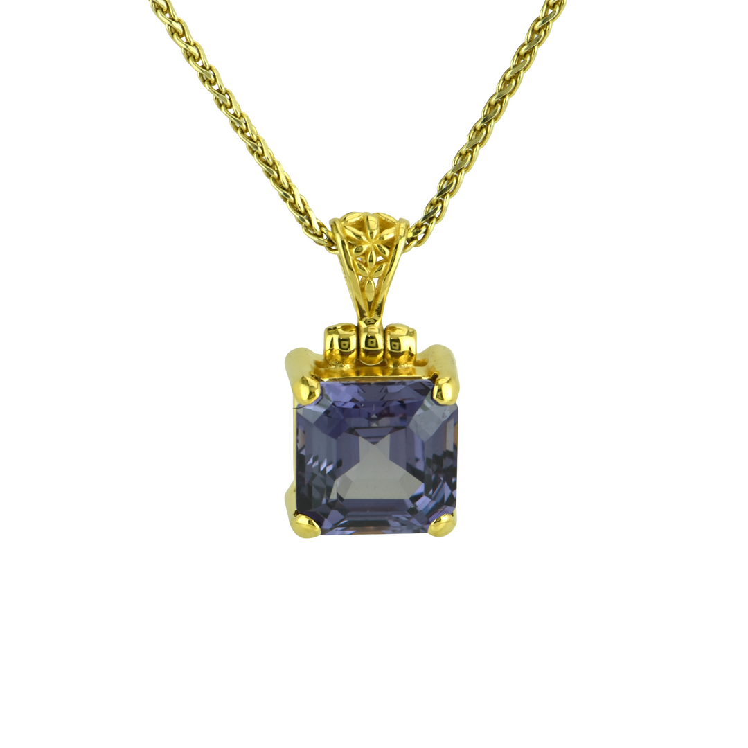 Alexandrite Effect Sapphire Pendant
