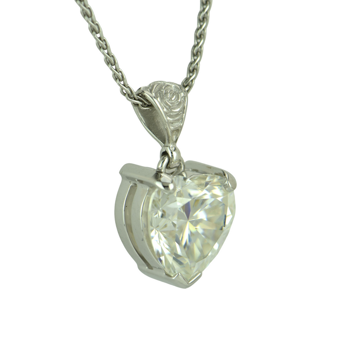 White Moissanite Pendant