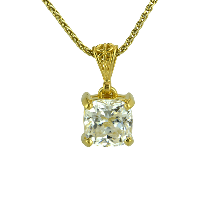 White Moissanite Pendant