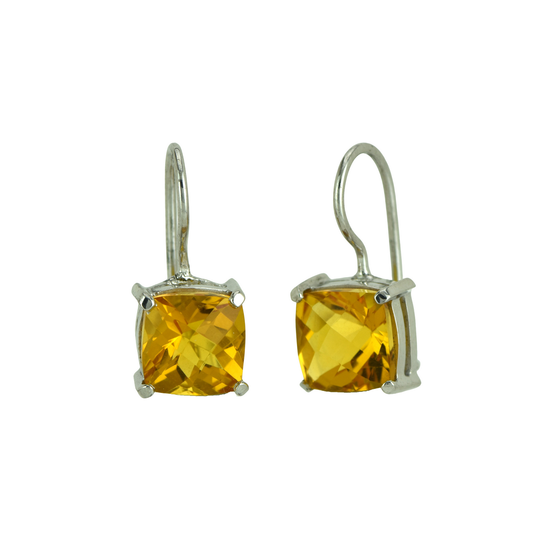 Golden Hydro Quartz Earrings