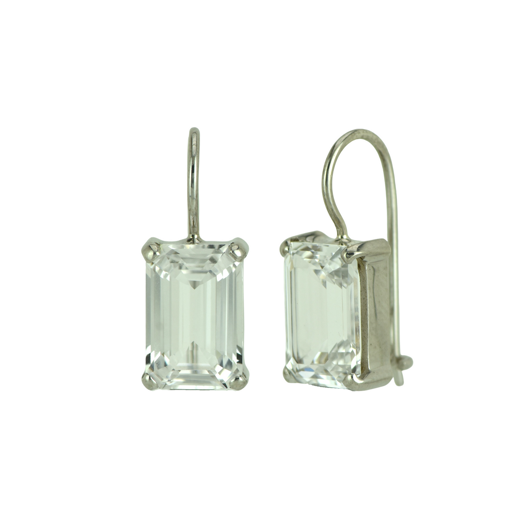 White Sapphire Earrings
