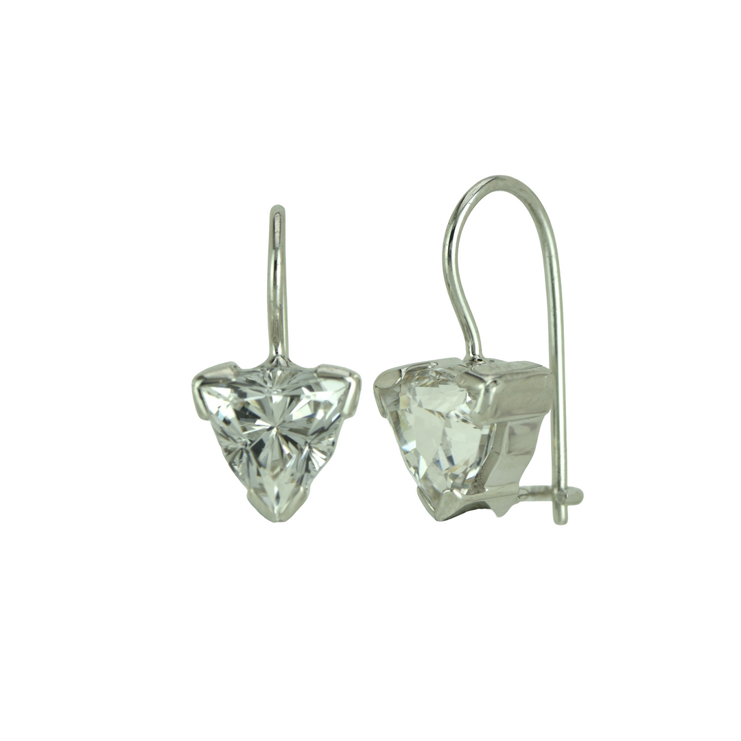 White Sapphire Earrings