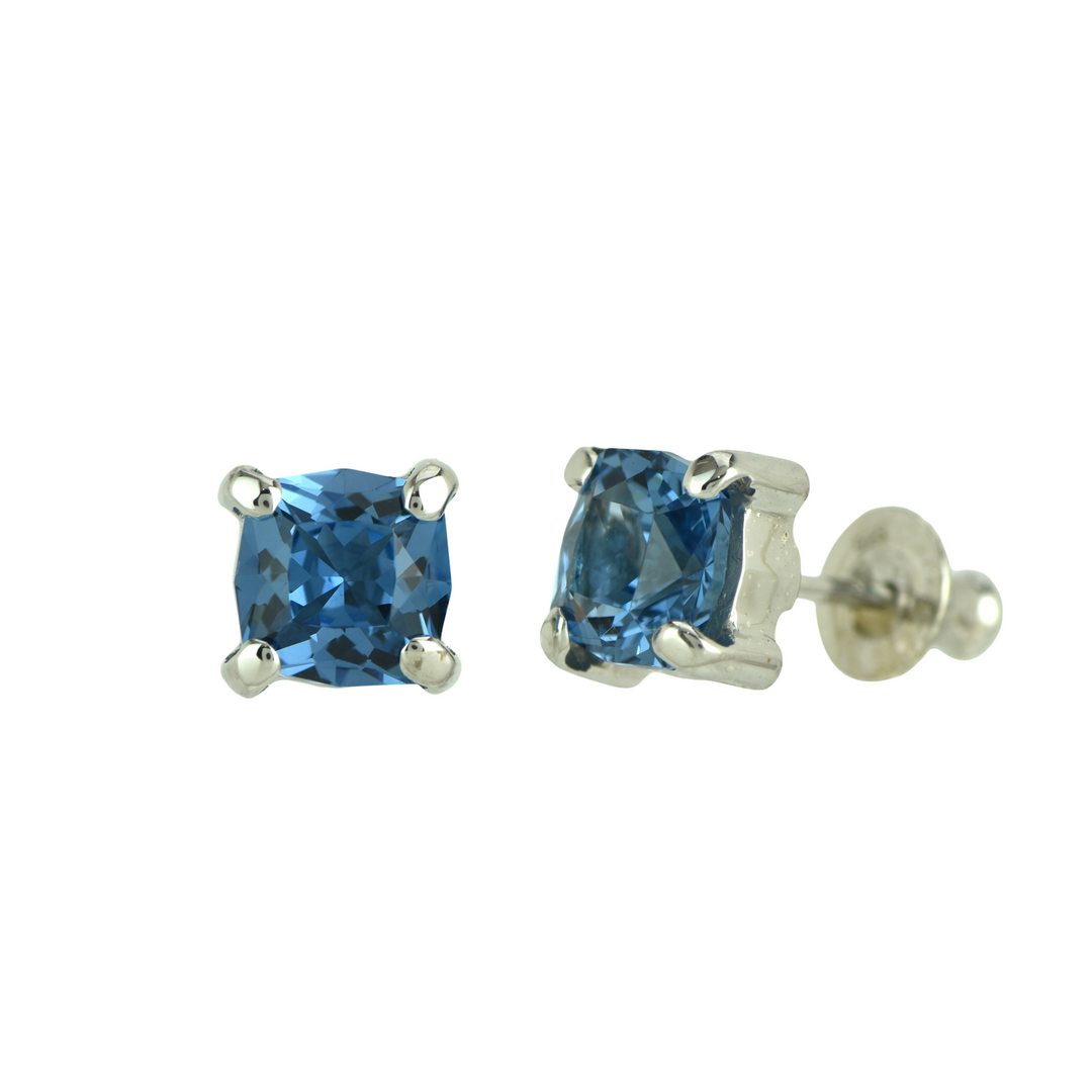 Blue Green Spinel Earrings