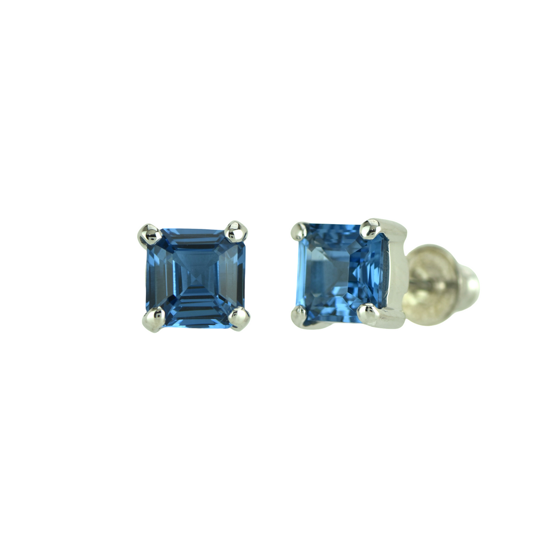 Blue Green Spinel Earrings