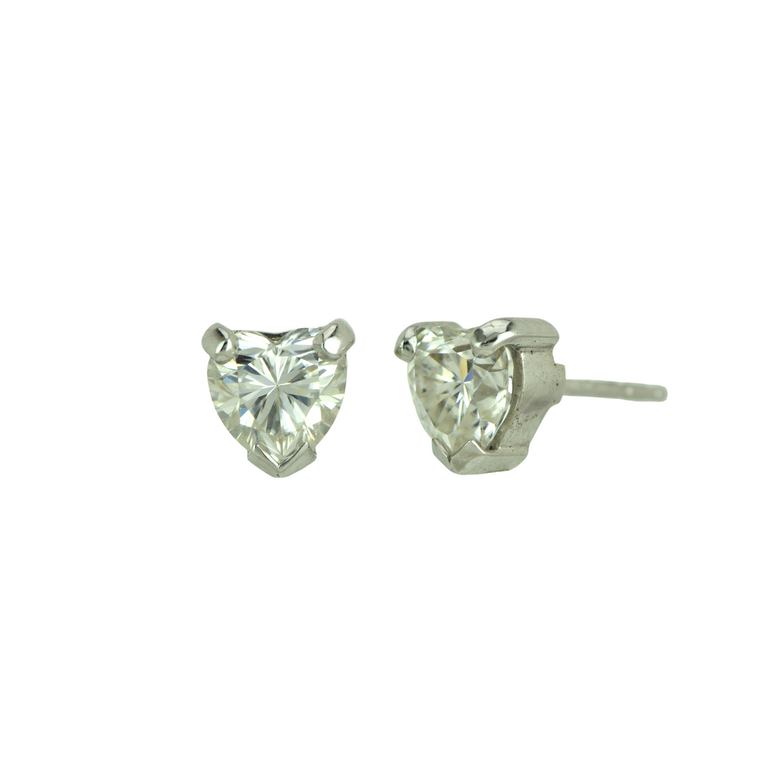 White Moissanite Earrings