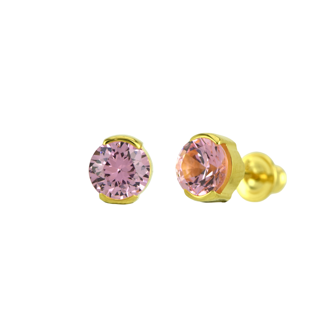 YAG Pink Garnet Earrings