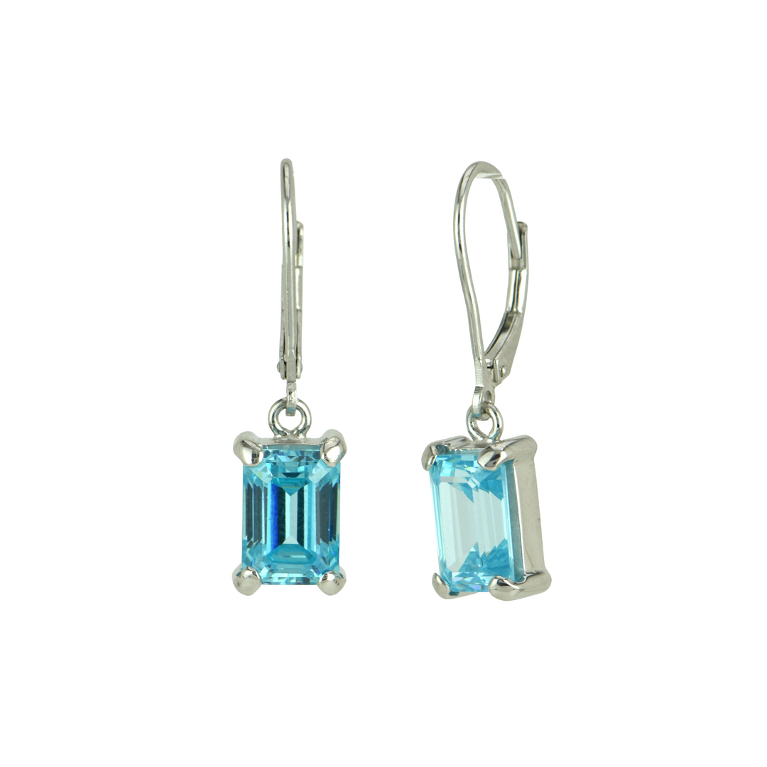 Blue Topaz Simulant Earrings