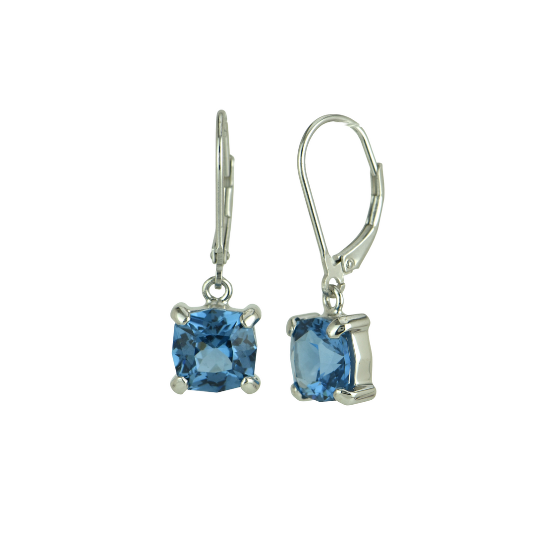 Blue Green Spinel Earrings