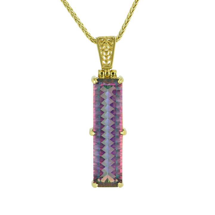 Peacock Mystic Quartz Pendant