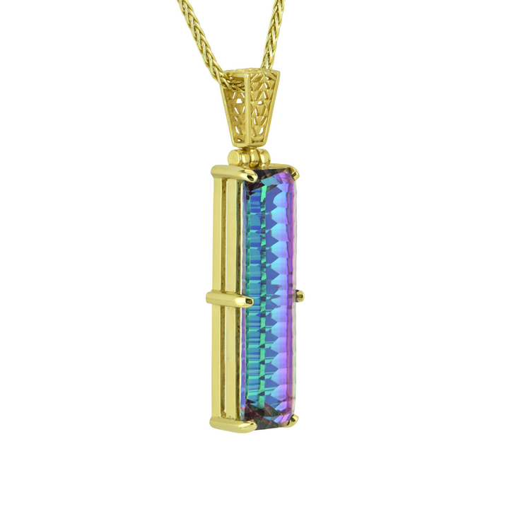 Peacock Mystic Quartz Pendant
