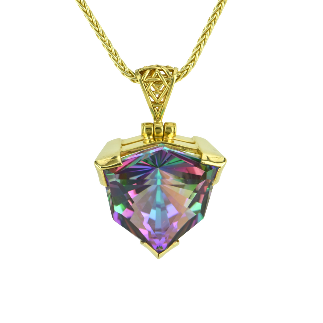 Peacock Mystic Quartz Pendant