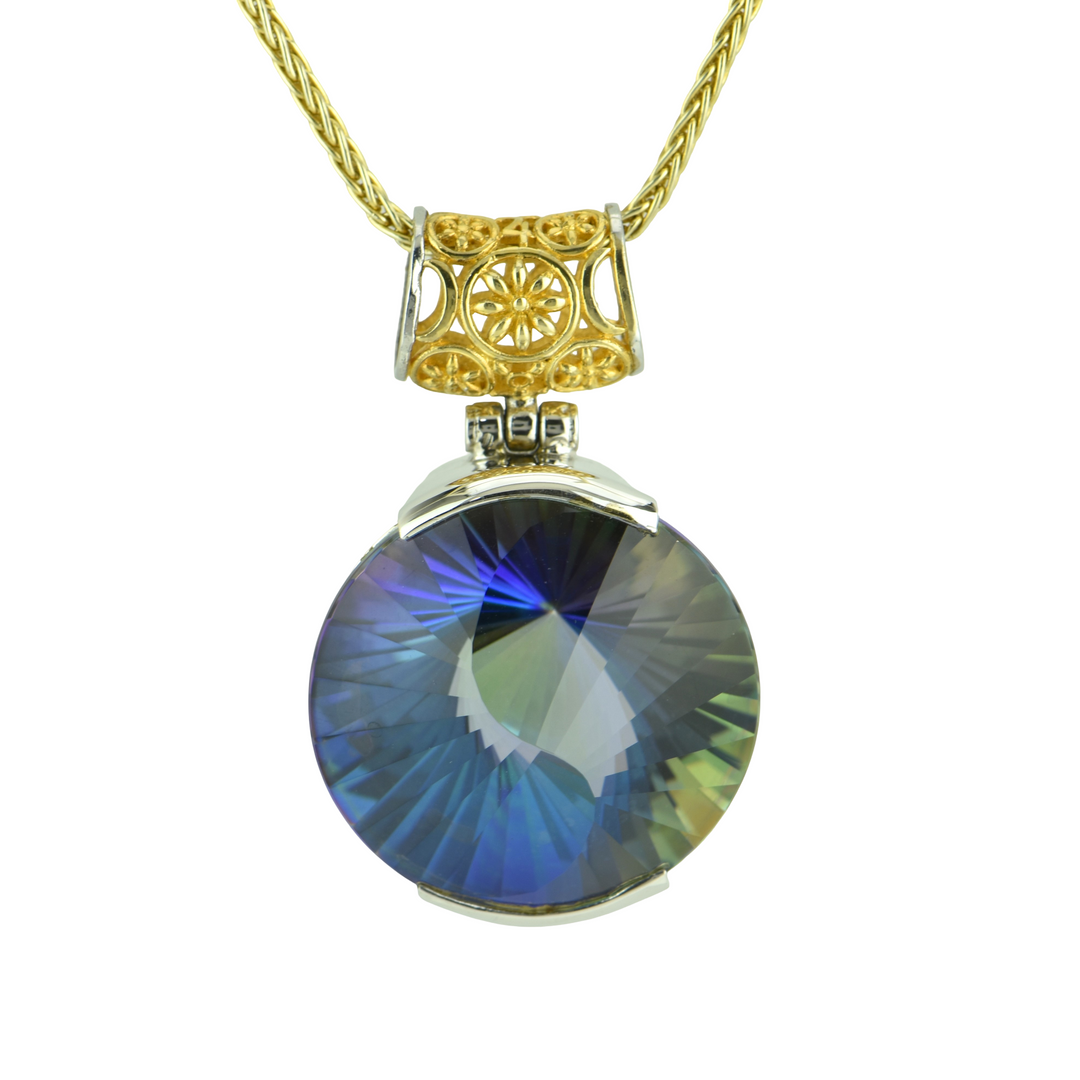 Indigo Warrior Mystic Quartz Pendant