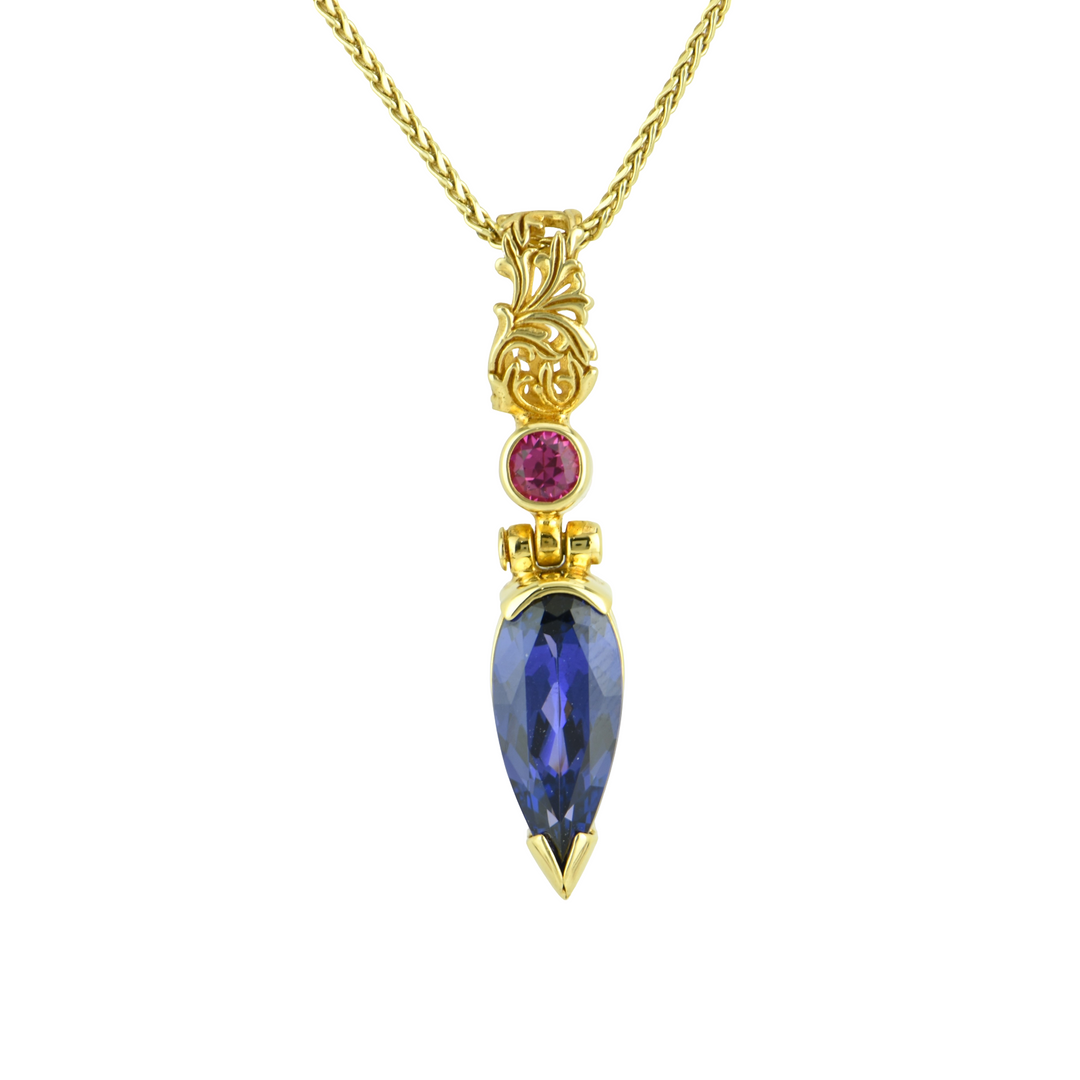 Tanzanite Effect YAG Garnet Pendant