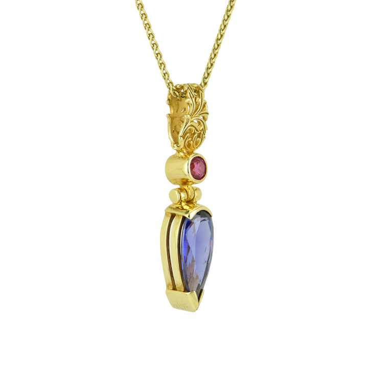 Tanzanite Effect YAG Garnet Pendant