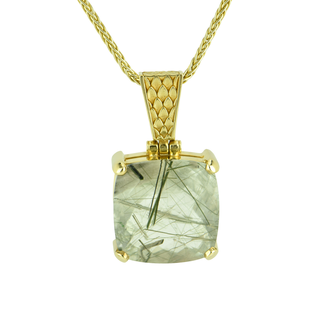 Green Rutilated Quartz Pendant