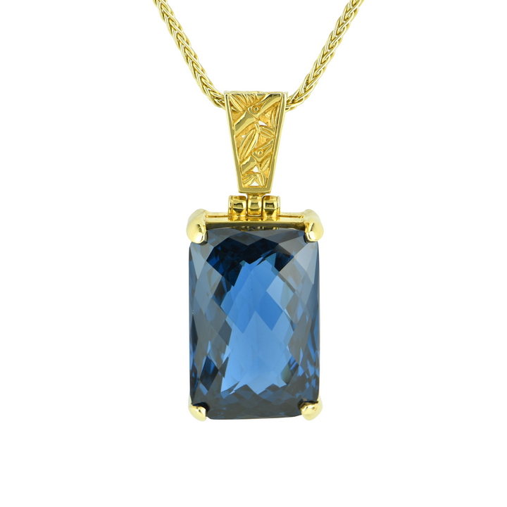 Blue Green Spinel Pendant