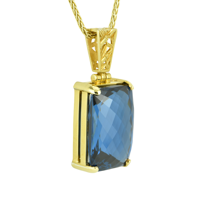 Blue Green Spinel Pendant