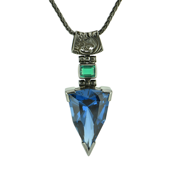 Blue Green Spinel Pendant